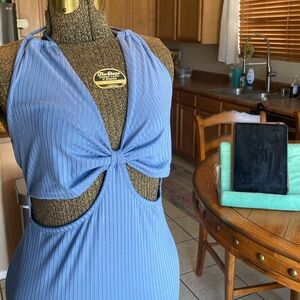 NWT Super cute blue dress with sexy cutouts. By earthbound trading Company.